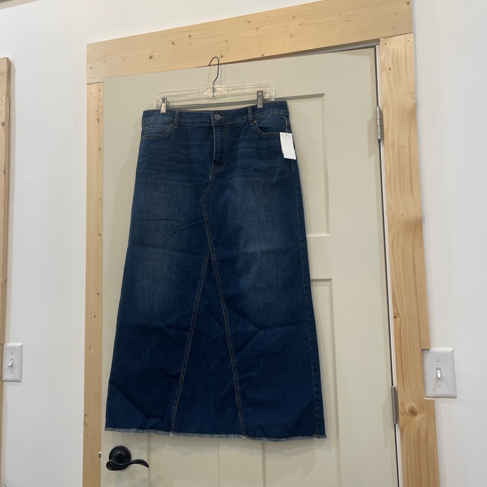 Cato Dark Blue Denim Maxi Skirt